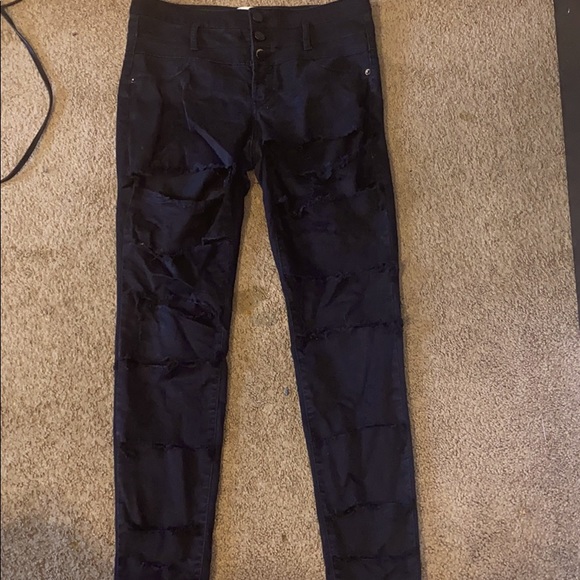 black ripped jeans size 12